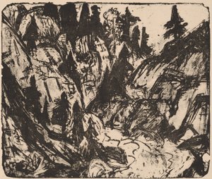 Ruscello roccioso da Ernst Ludwig Kirchner