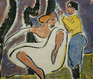 Coppia russa che balla, 1909 da Ernst Ludwig Kirchner