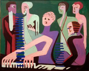 Cantante al piano da Ernst Ludwig Kirchner