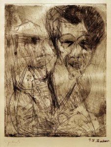 Autoritratto (disegnando) da Ernst Ludwig Kirchner