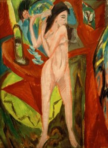 Nudo che si pettina da Ernst Ludwig Kirchner