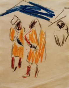 Schizzo di due marocchini da Ernst Ludwig Kirchner