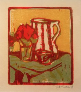 Natura morta con brocca e fiori da Ernst Ludwig Kirchner