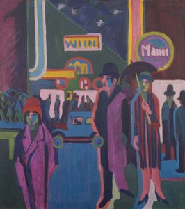 Scena di strada di notte da Ernst Ludwig Kirchner