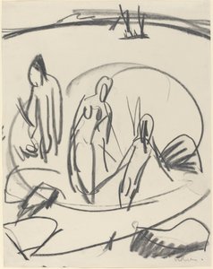 Tre bagnanti nel mare da Ernst Ludwig Kirchner