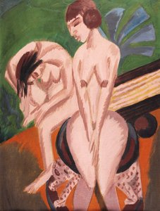 Due nudi nella stanza, 1914