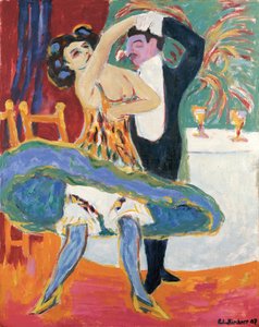 Teatro di Vaudeville (Coppia di ballerini inglesi), c.1909 da Ernst Ludwig Kirchner
