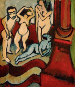 Quattro sculture in legno da Ernst Ludwig Kirchner