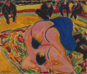 Lottatori in un Circo da Ernst Ludwig Kirchner