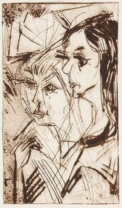 Due teste di ragazza da Ernst Ludwig Kirchner