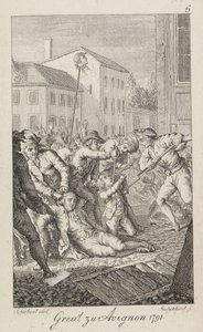 I massacri di La Glacière del 16-17 ottobre 1791, 1793-1799 da Ernst Ludwig Riepenhausen