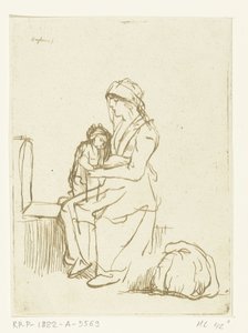 Madre con bambino in grembo da Ernst Willem Jan Bagelaar