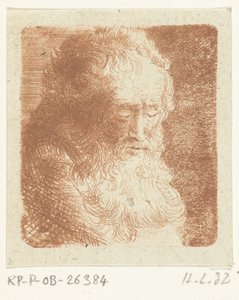 Vecchio con barba che guarda in basso: tre quarti, a destra da Ernst Willem Jan Bagelaar