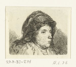Busto di donna con un panno sulla testa da Ernst Willem Jan Bagelaar