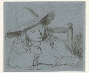 Ragazzo addormentato con cappello da Ernst Willem Jan Bagelaar