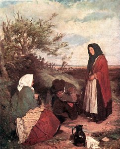 Zingari sulla strada (litografia a colori)