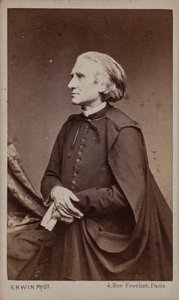 Ritratto del compositore Franz Liszt da Erwin Hanfstaengl