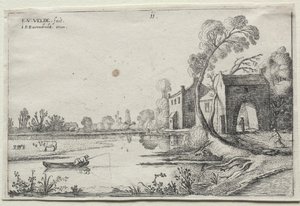 Paesaggio con un Fiume e una Porta da Esaias van de Velde