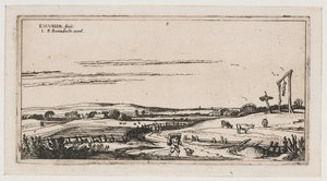 Paesaggio con campo di forche vicino a Haarlem da Esaias van de Velde
