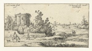 Paesaggio con rovina di un tempio romano da Esaias van de Velde