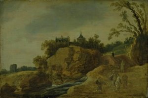 Paesaggio Roccioso con un Castello da Esaias van de Velde