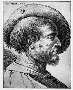 Studio di una testa maschile, XVII secolo da Esaias van de Velde