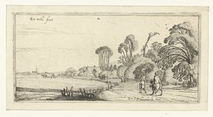 Passeggiatori su una strada vicino a Hillegom da Esaias van de Velde
