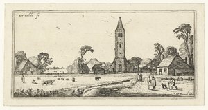 Passeggiatori su una strada vicino a Spaarnwoude