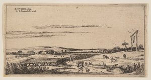 Paesaggio con patibolo (vicino ad Haarlem), da Paesaggi da Esaias van den Velde I