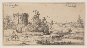 Rovine di un tempio romano, da Paesaggi da Esaias van den Velde I