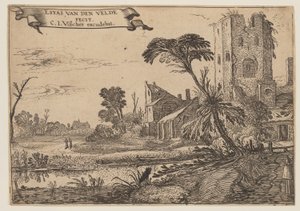 Due monaci in cammino da Esaias van den Velde I