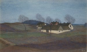 Una Fattoria della Zelanda (pastello) da Ester Almqvist