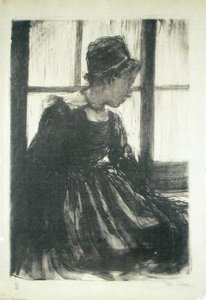 Giovane donna bretone
