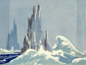 Cathedral Rocks, Tasmania, 1939 da Ethleen Palmer