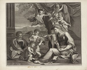 Sacra Famiglia con putti da Etienne Baudet (possibly)