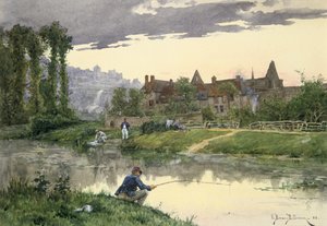 Soldati al bordo del fiume, XIX inizio XX secolo da Etienne Berne Bellecour