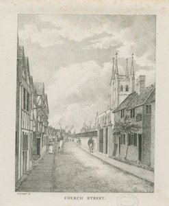 Tamworth - Church Street: litografia, nd [1796-1865] da Etienne Bruno Hamel