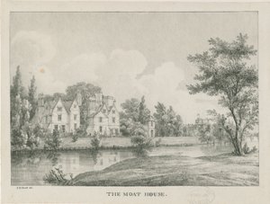 Tamworth - The Moat House: zincografia, nd [1796-1865] da Etienne Bruno Hamel