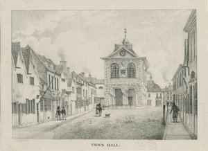 Tamworth - Il Municipio: litografia, nd [1796-1865]