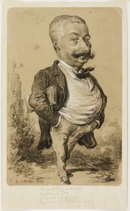 Caricatura di un uomo da Etienne Carjat