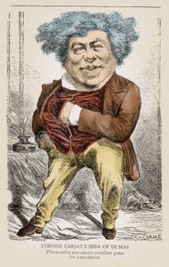 Ritratto di Alexandre Dumas padre: caricatura di Etienne Carjat