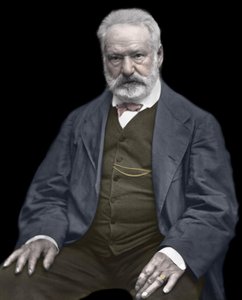 Ritratto di Victor Hugo (1802-1885), scrittore e poeta francese, colorazione su una fotografia di Etienne Carjat (1828-1906) - Victor Hugo (1802-1885). Scrittore e poeta inglese. ca. 1870. Fotografia colorata da Etienne Carjat