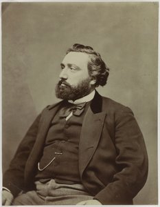 Ritratto del Primo Ministro di Francia Léon Gambetta 1838-1882