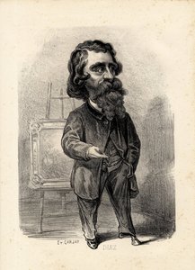 Foglio volante - Illustrazione di Etienne Carjat: Arte - Pittori artisti, Diaz Narcisse Diaz de la Pena