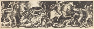 Battaglia di cavalieri e fanti da Etienne Delaune