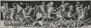 Combattimenti e trionfi, probabilmente 1560s da Etienne Delaune