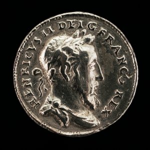 Enrico II, 1519-1559, re di Francia 1547 [dritto] da Etienne Delaune