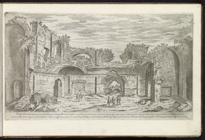 Rovine delle Terme di Caracalla a Roma da Etienne Duperac