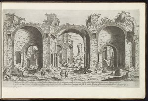 Rovine delle Terme di Caracalla a Roma da Etienne Duperac