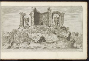 Rovine dei Trofei di Mario a Roma da Etienne Duperac
